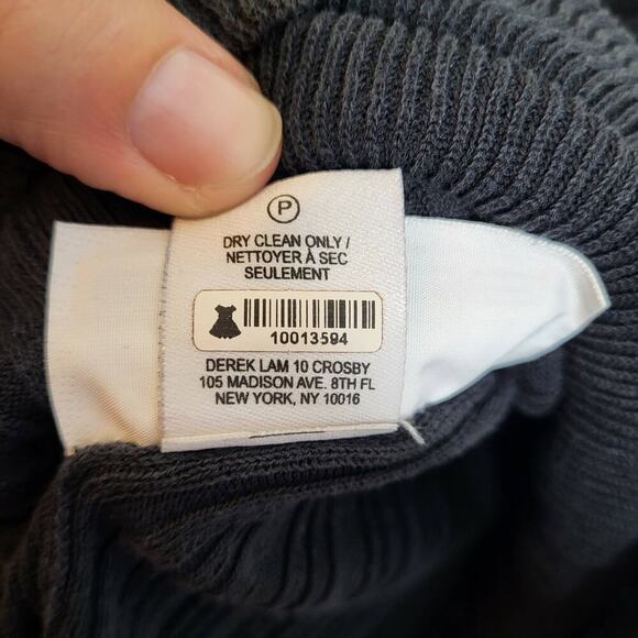 Derek Lam 10 Crosby Long Sleeve Shoulder Cut-Out Ruffle Hem Sweater - Black - Picture 7 of 10